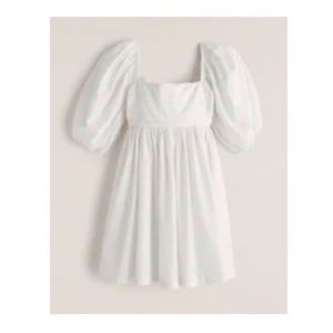 Ruched Puff Sleeves Mini Dress